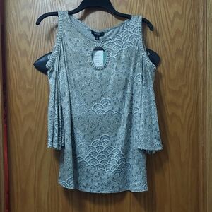Women's MSK Special Occasion Dressy Embelished Top Size L  NWT